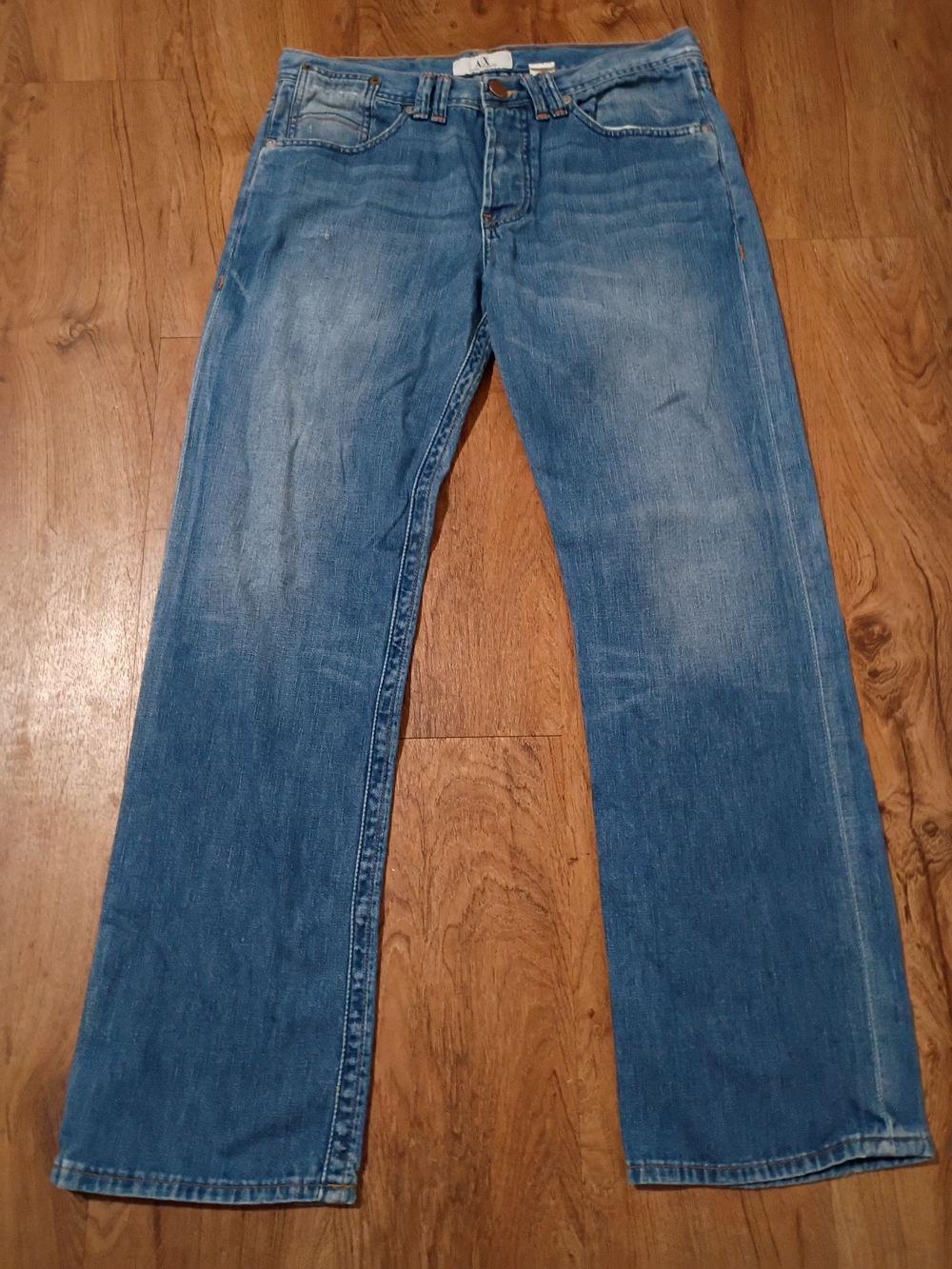 Armani Exchange Men's Light Blue Straight Jeans